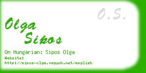 olga sipos business card